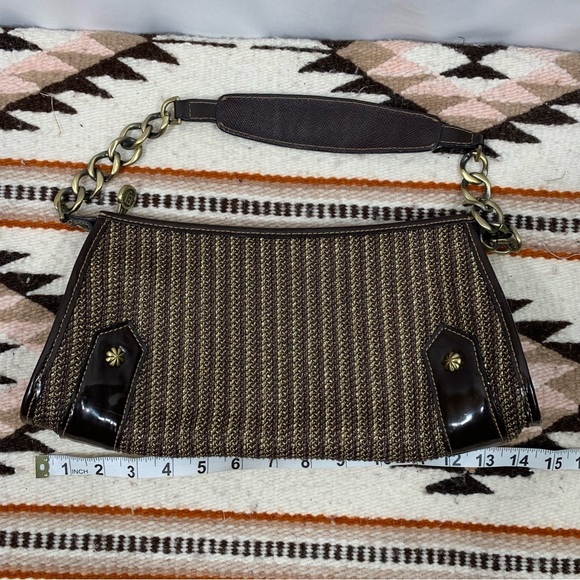 Vintage Eric Javits New York Woven Jute Shoulder Bag with Leather Trim - Picture 7 of 9